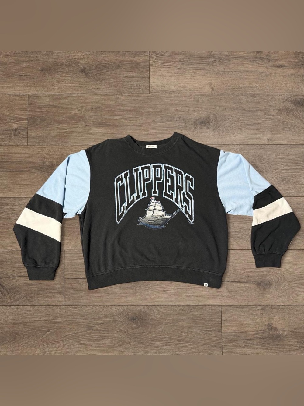 Los Angeles Clippers ’47 Brand Colorblock Crewneck Sweatshirt XL
